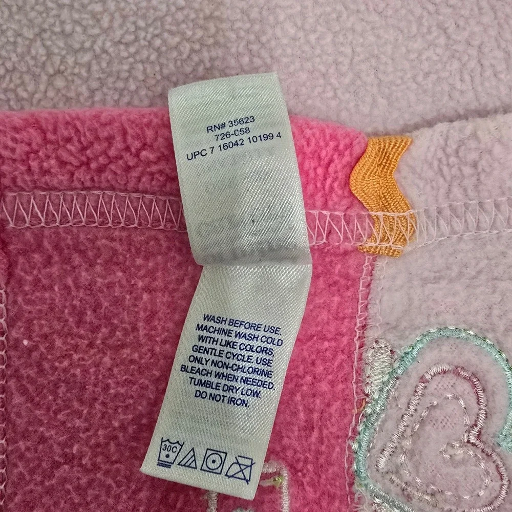 Child of Mine by Carters Fleece Baby Blanket Girl OS Pink Flower Snail Adorable